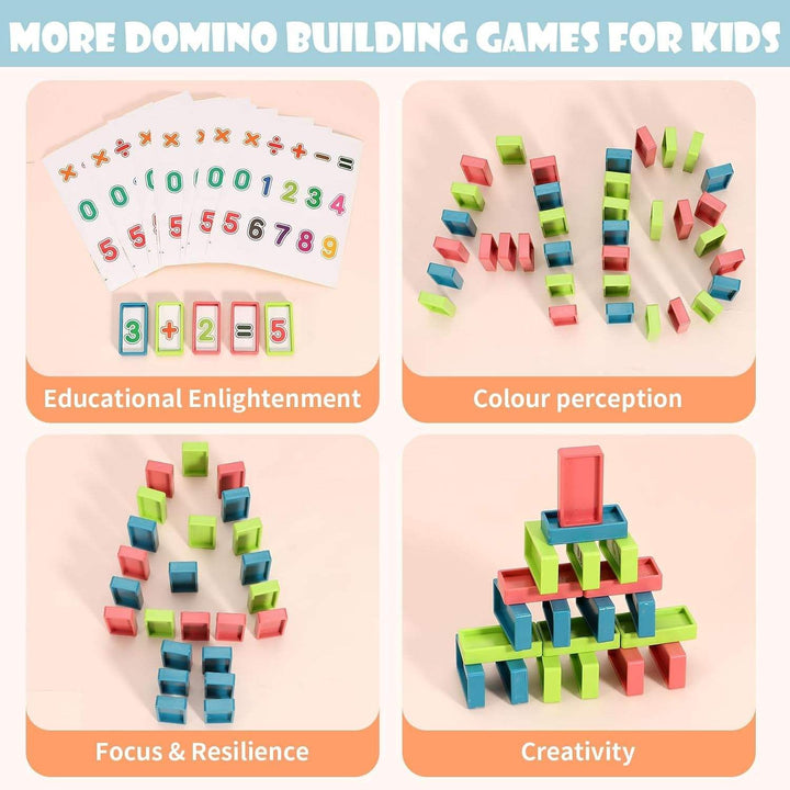 Automatic Domino Laying Snail Train Toy for Kids