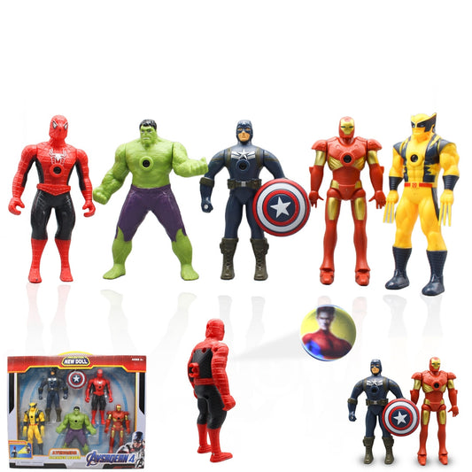 Avengers Action Figures with Projector