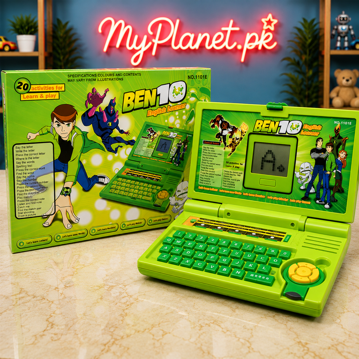Ben 10 English Learner Laptop Toy – 20 Educational Activities for Kids