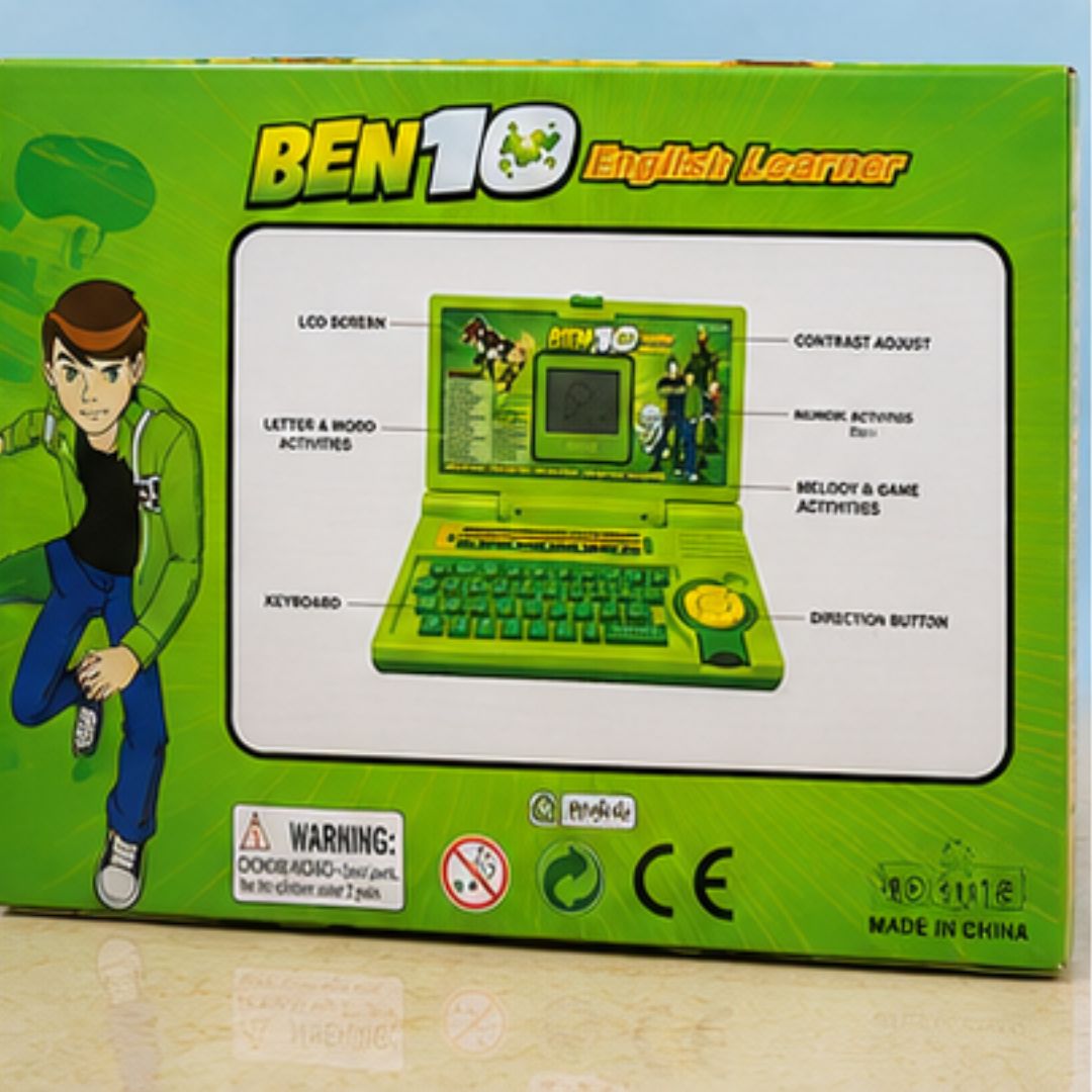 Ben 10 English Learner Laptop Toy – 20 Educational Activities for Kids