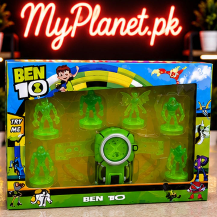 Ben 10 Omnitrix Watch Toy Set with 6 Alien Figures