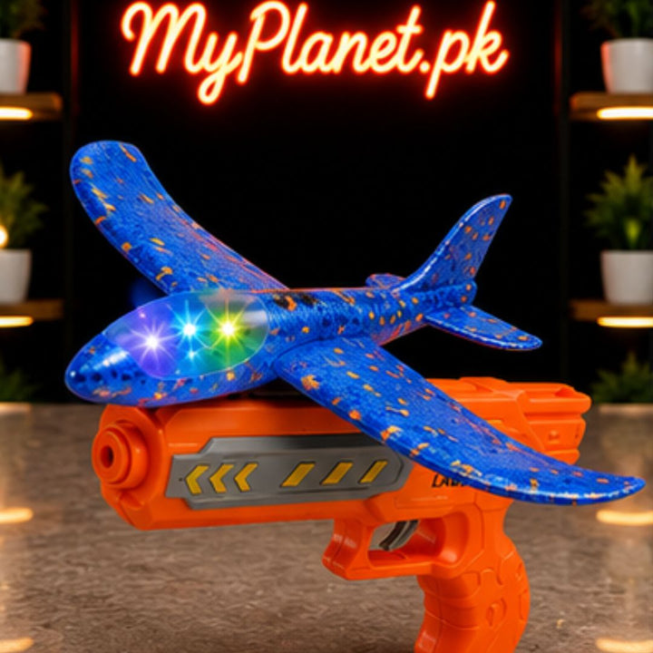 Catapult Gun Foam Aircraft Launcher Toy