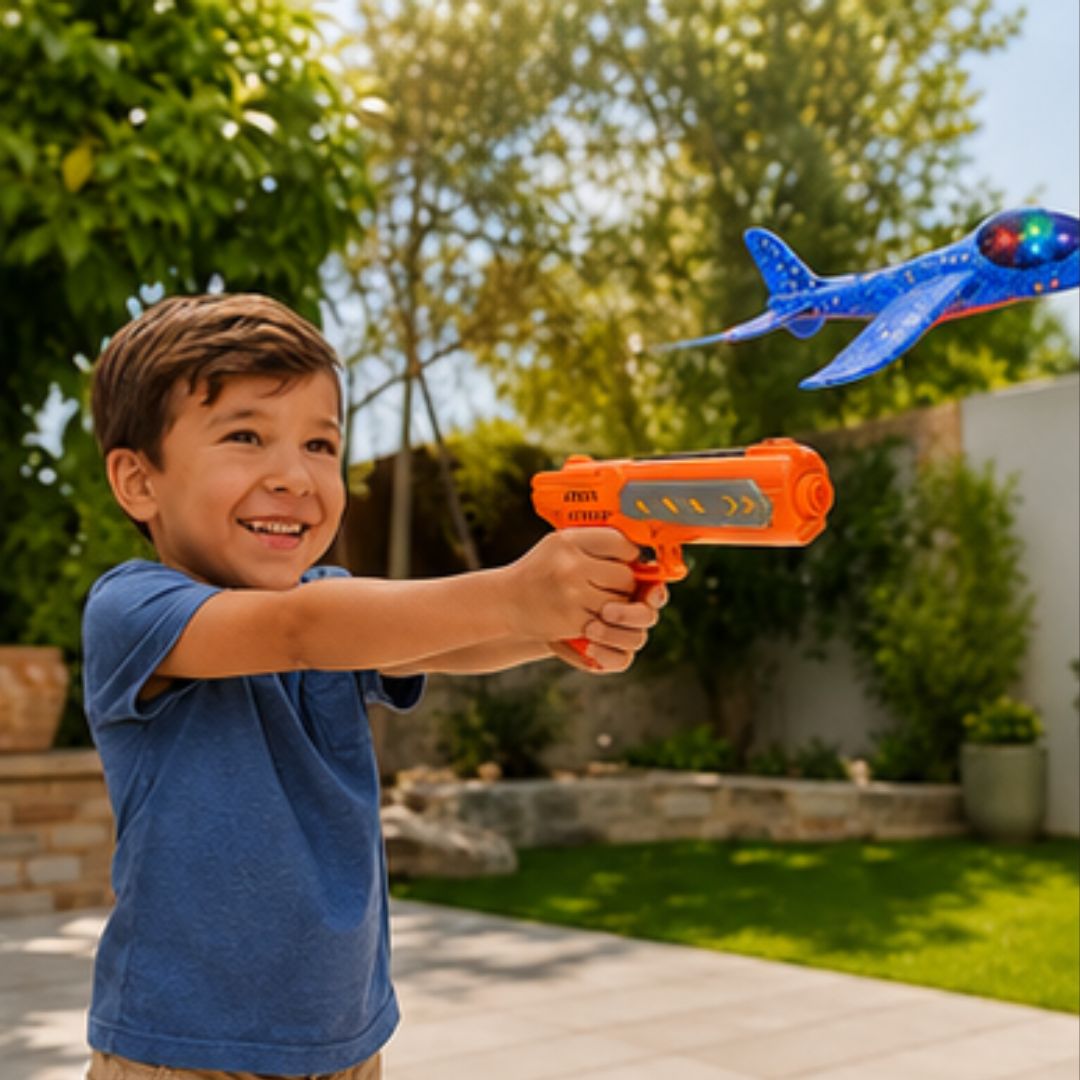 Catapult Gun Foam Aircraft Launcher Toy