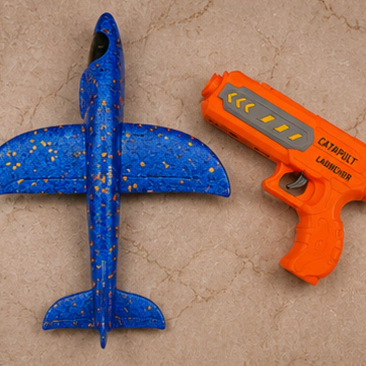 Catapult Gun Foam Aircraft Launcher Toy