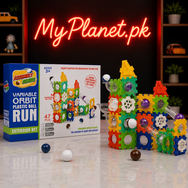 Variable Orbit Plastic Ball Run 47 PCS Extension Set