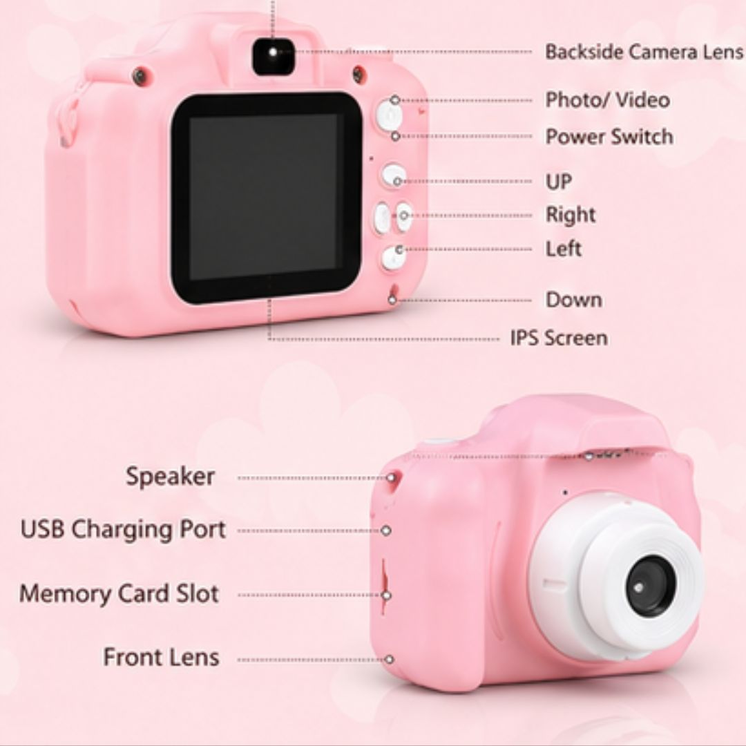 Children Digital HD Photo &amp; Video Camera with 2" IPS Screen