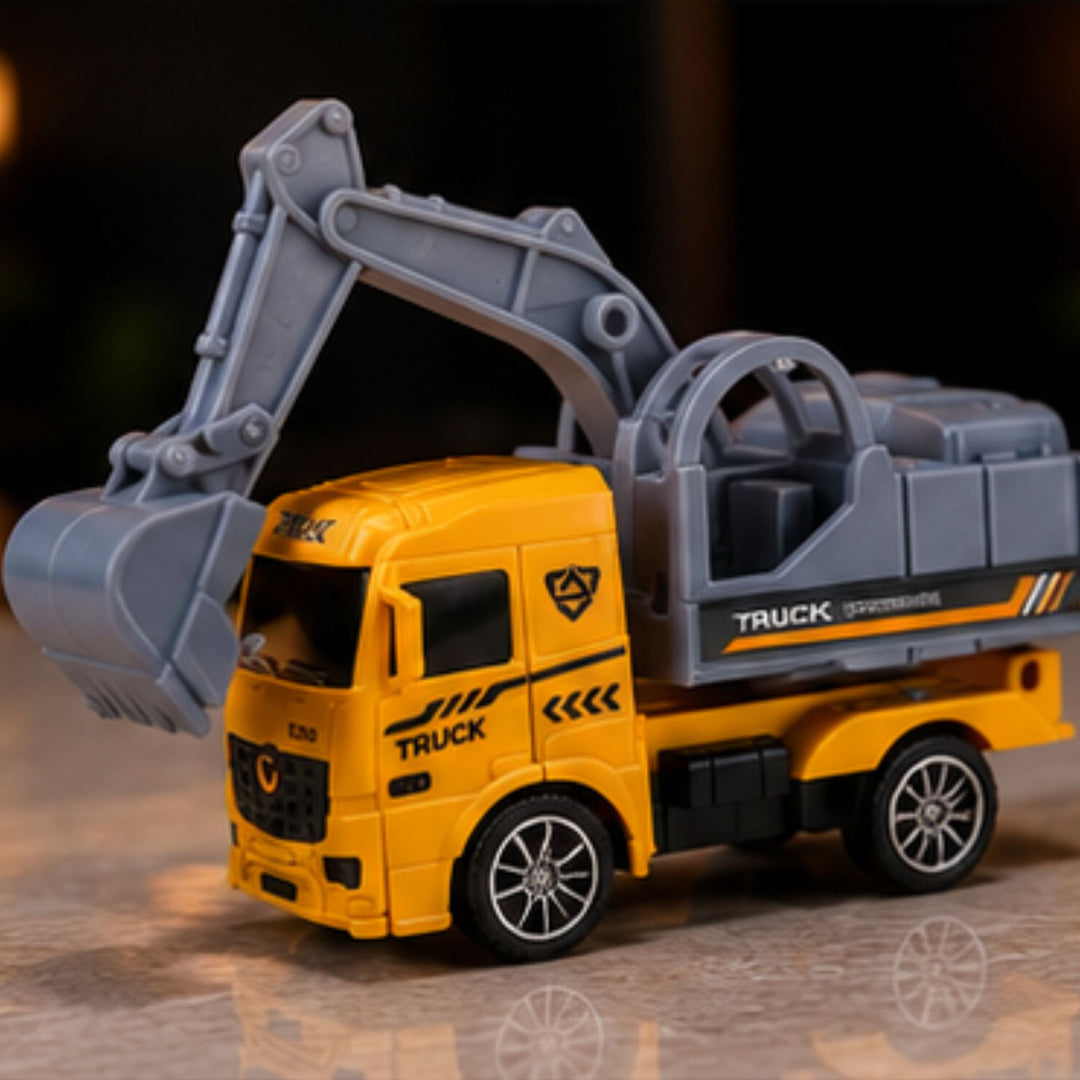 Construction Truck Series Pull-Back Vehicle Set (12 Pcs)