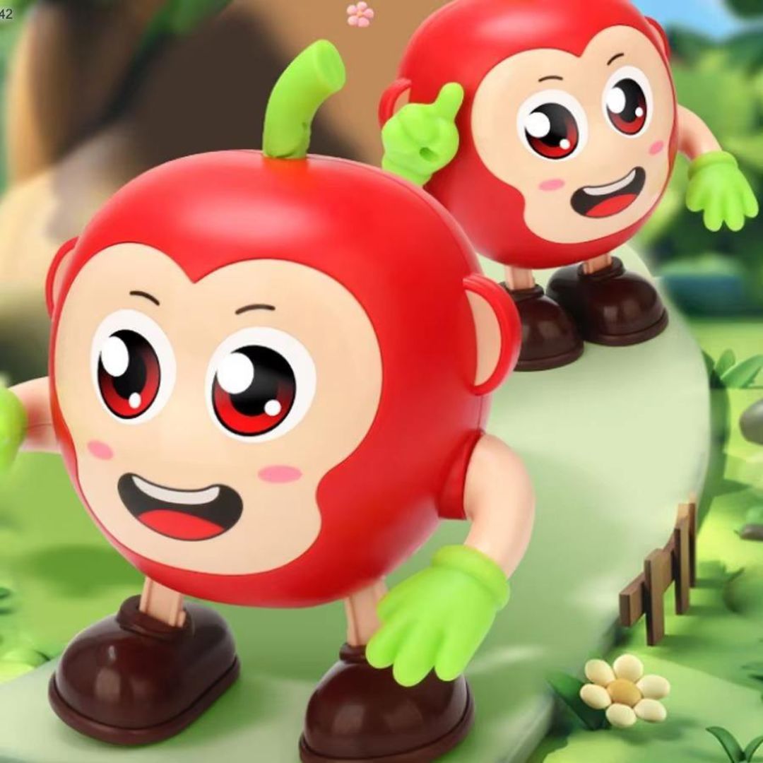 Cute Apple Monkey Dancing Toy with Lights &amp; Music