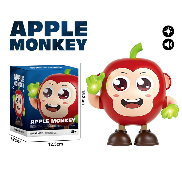 Cute Apple Monkey Dancing Toy with Lights &amp; Music
