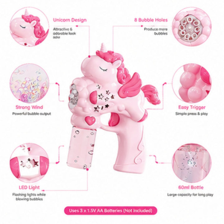 Cute Unicorn Automatic Bubble Blower