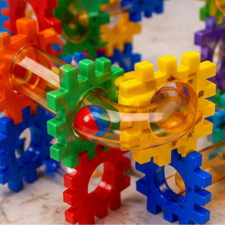 DIY Gear Construction Pipeline Rolling Building Blocks (98 Pcs)