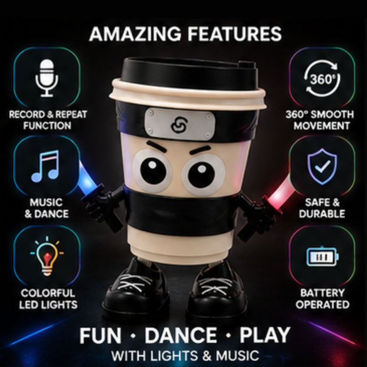 Dance Electric Robot Toy with Music, Lights &amp; Voice Recording