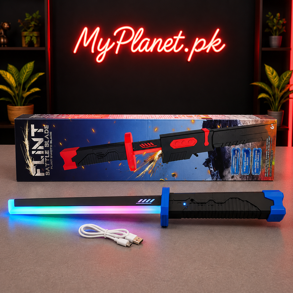 Flint Battle Blade LED Light Up Sword with Flint Spark Effect & Sound