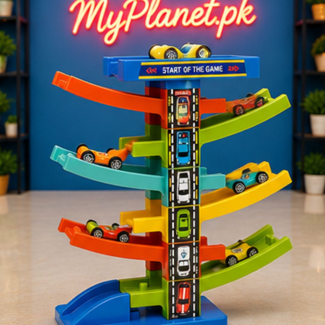 Gliding Rail Car DIY Track Set – Multi-Level Racing Track