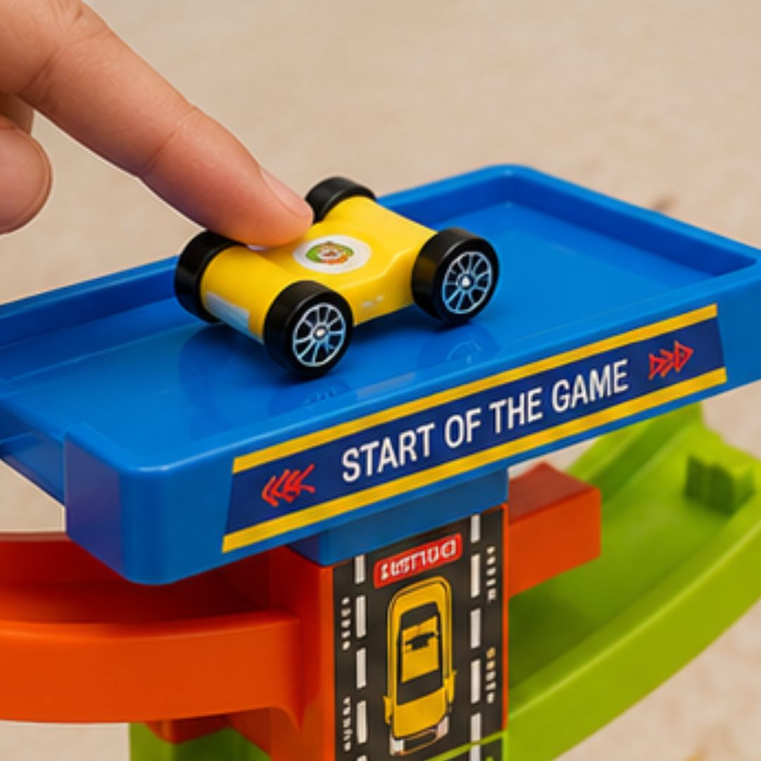 Gliding Rail Car DIY Track Set – Multi-Level Racing Track