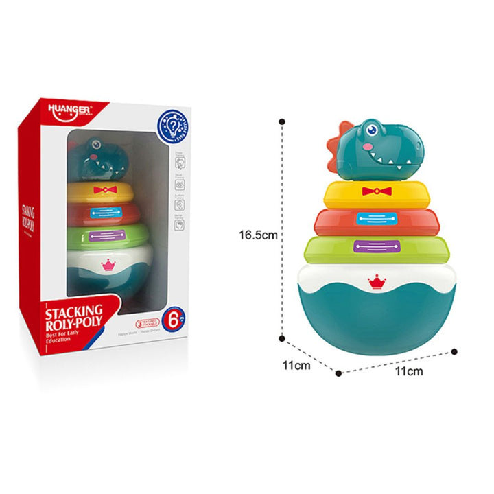 Huanger Dino Shaped Stacking Roly Poly for Babies