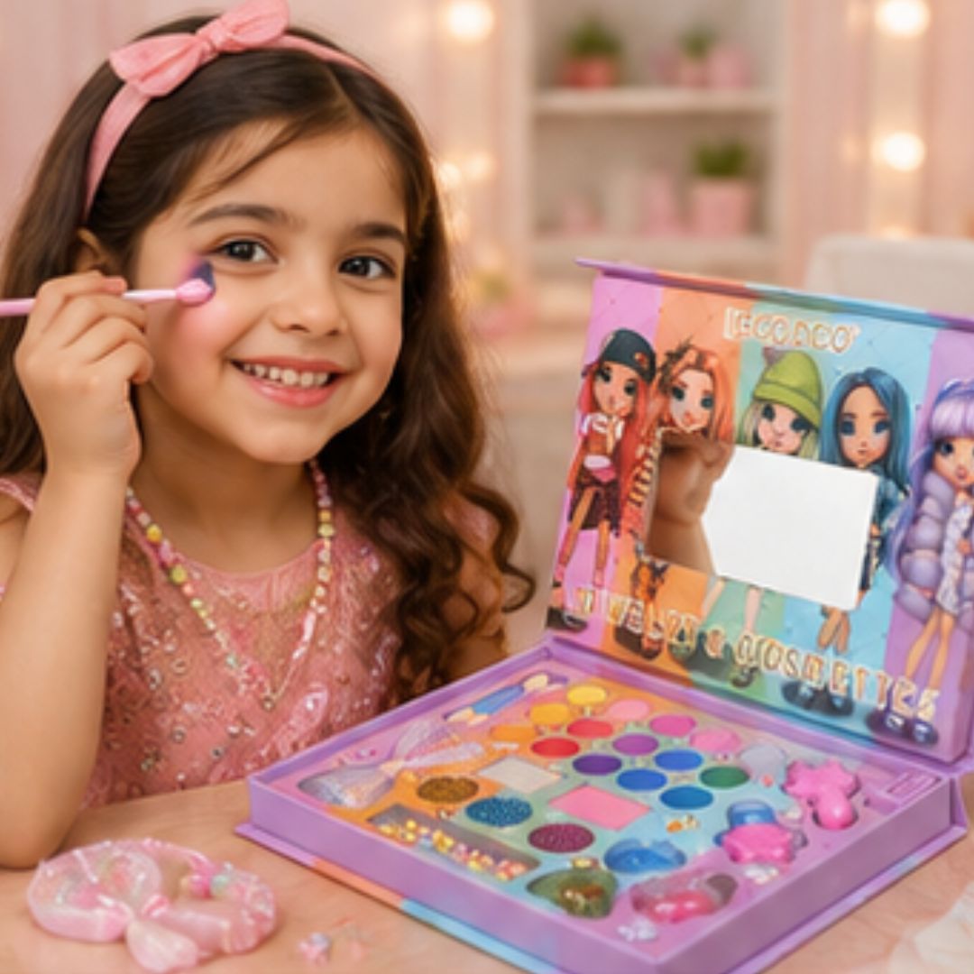 Jewelry &amp; Cosmetics 29-in-1 Makeup Beauty Box for Girls
