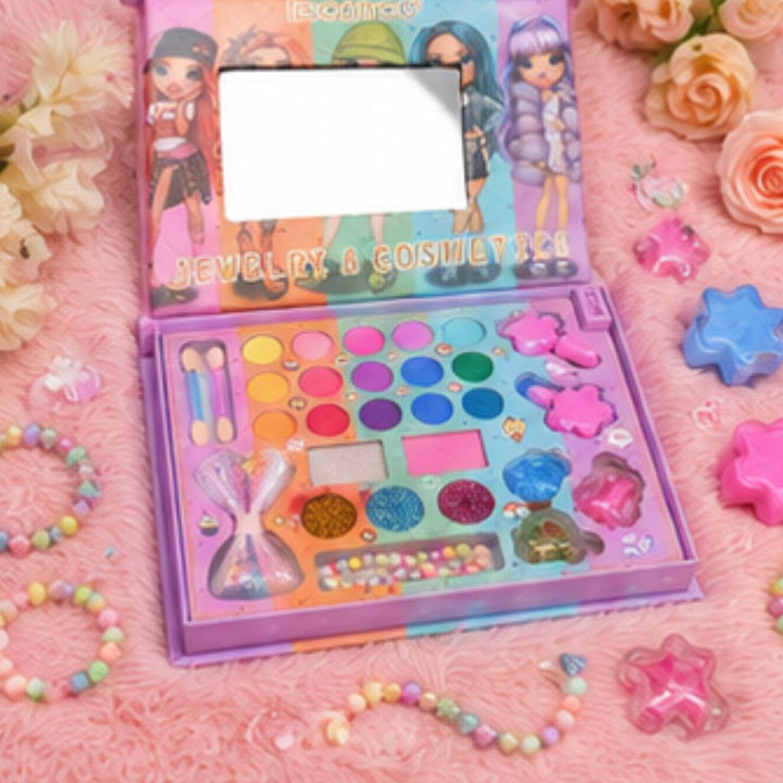 Jewelry &amp; Cosmetics 29-in-1 Makeup Beauty Box for Girls