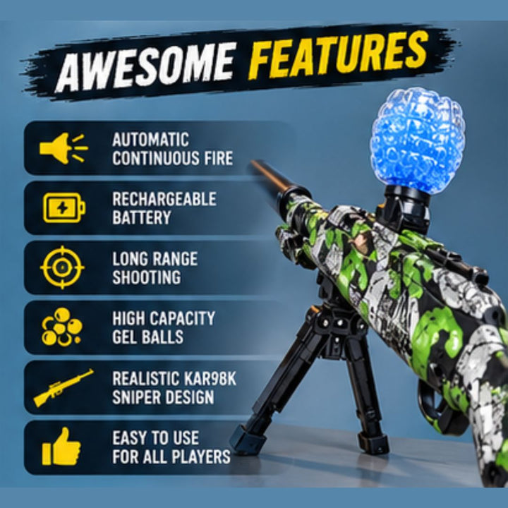Kar98k Automatic Water Gel Ball Blaster Sniper