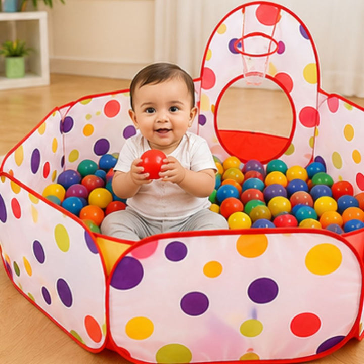 Kids 3-in-1 Indoor Play Tent with Tunnel &amp; Ball Pool