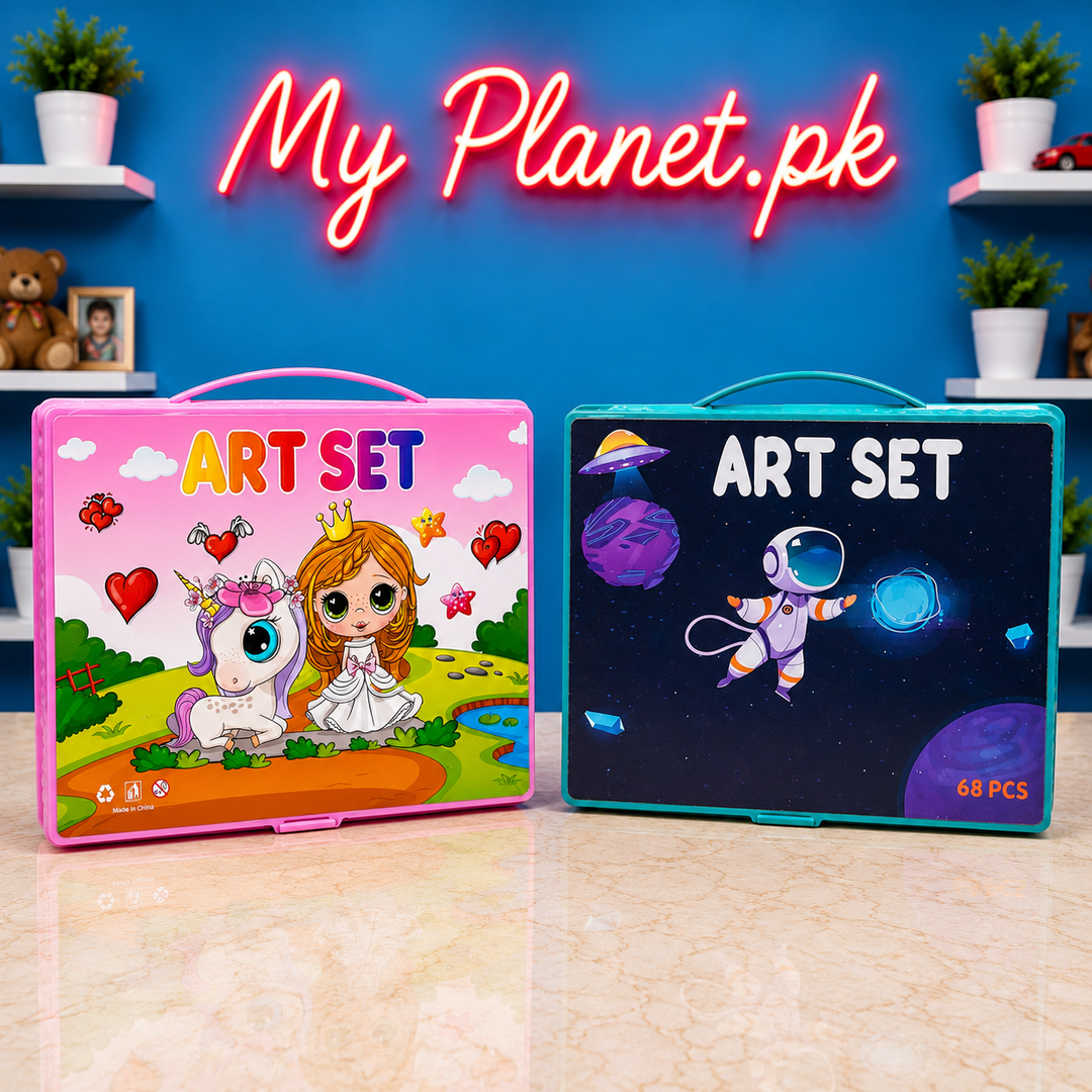 Kids Art Set Drawing &amp; Coloring Kit in Carry Case (68 PCS)