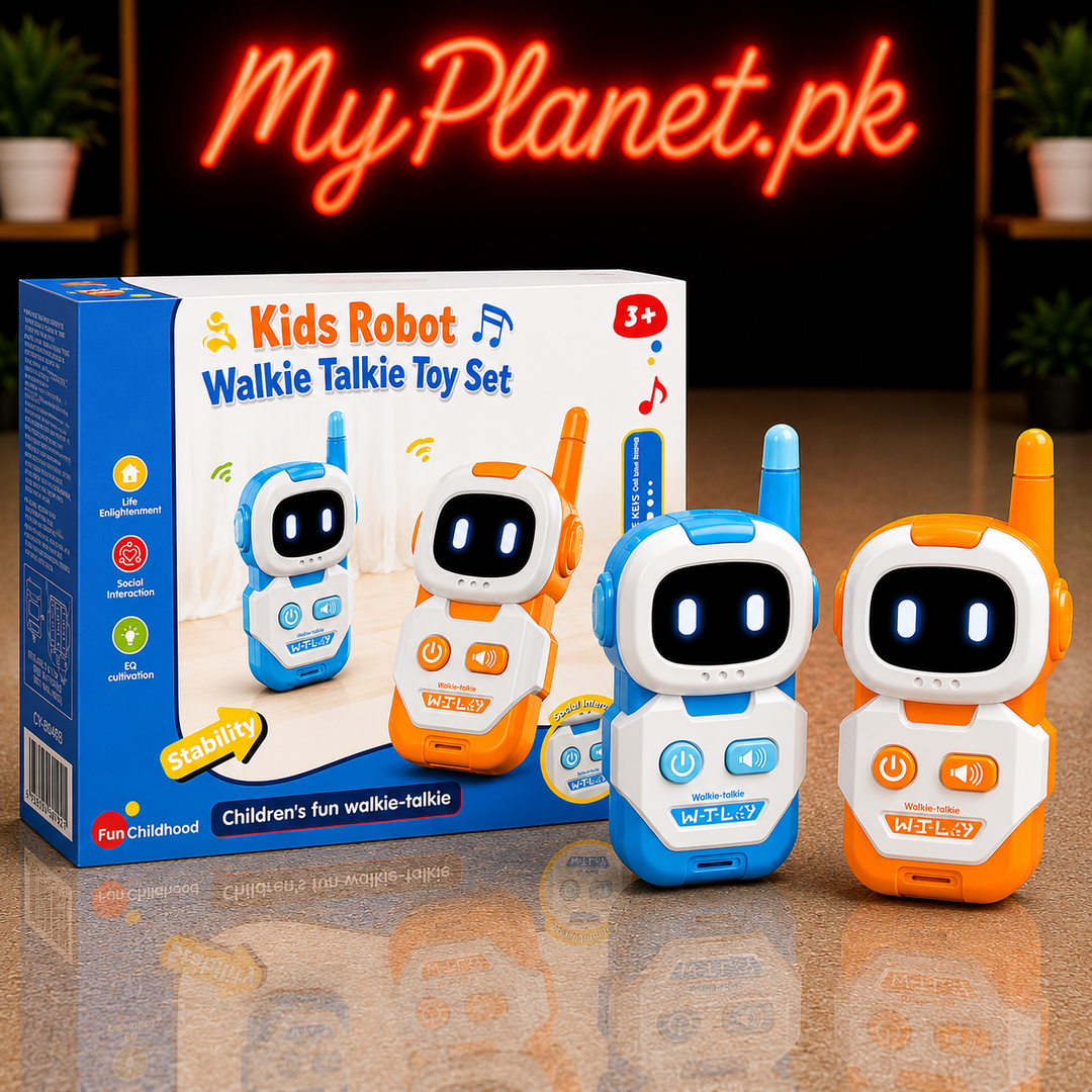 Kids Colorful Robot Walkie Talkie Toy Set