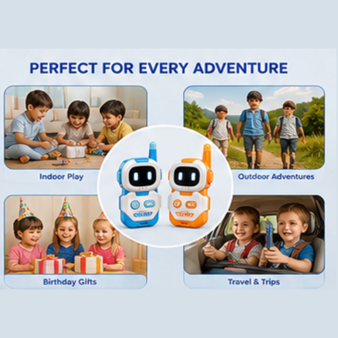 Kids Colorful Robot Walkie Talkie Toy Set