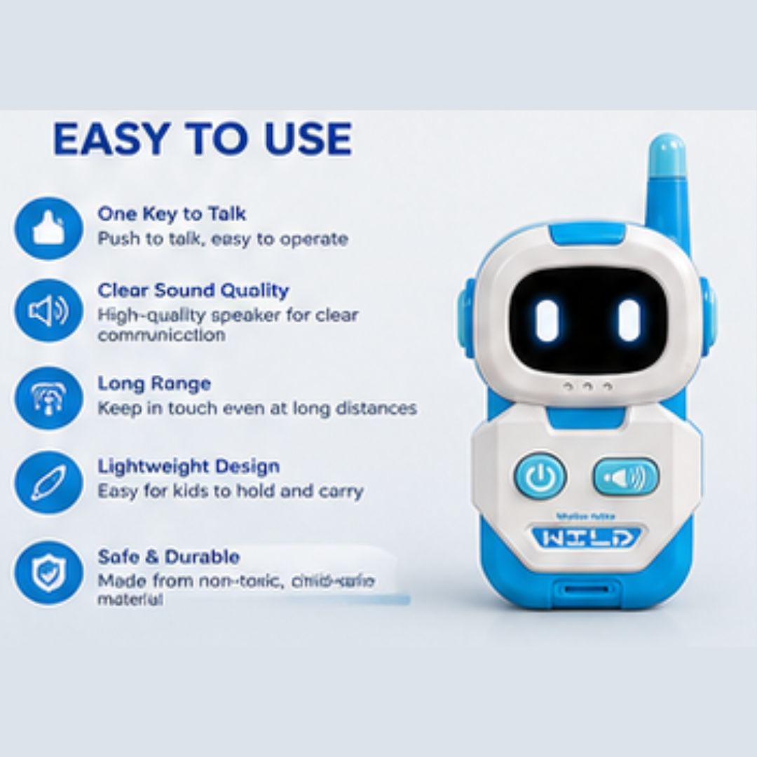 Kids Colorful Robot Walkie Talkie Toy Set