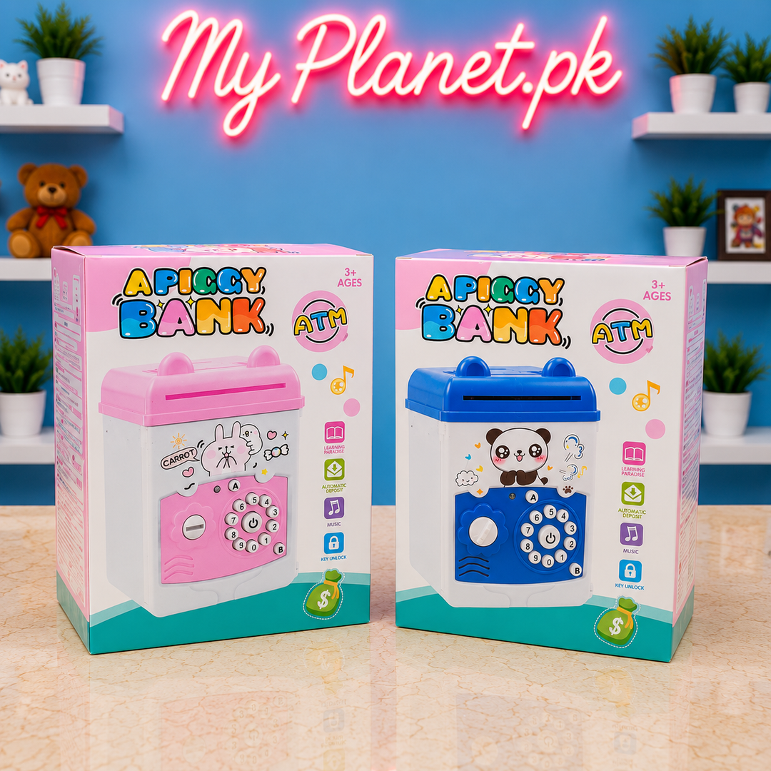 Kids Electronic ATM Piggy Bank Money Saving Box with Password &amp; Music