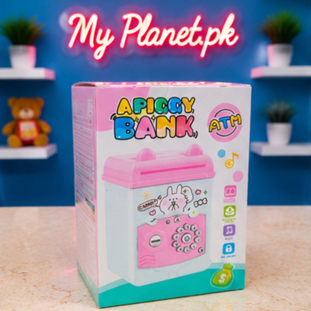 Kids Electronic ATM Piggy Bank Money Saving Box with Password &amp; Music