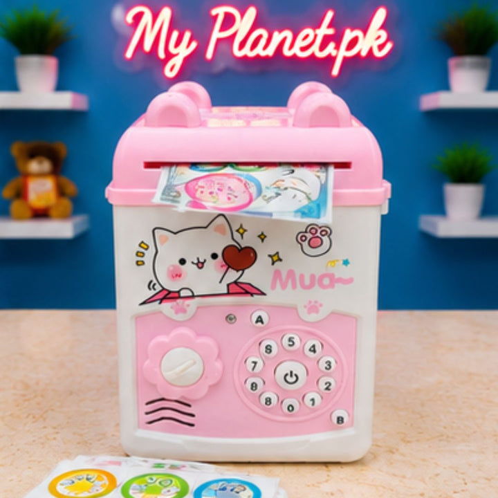 Kids Electronic ATM Piggy Bank Money Saving Box with Password &amp; Music