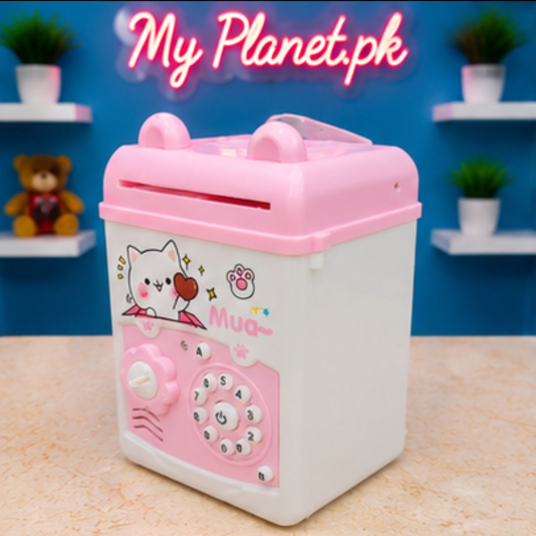 Kids Electronic ATM Piggy Bank Money Saving Box with Password &amp; Music