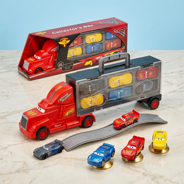 Lightning McQueen Transport Truck Carrier with Mini Racing Cars