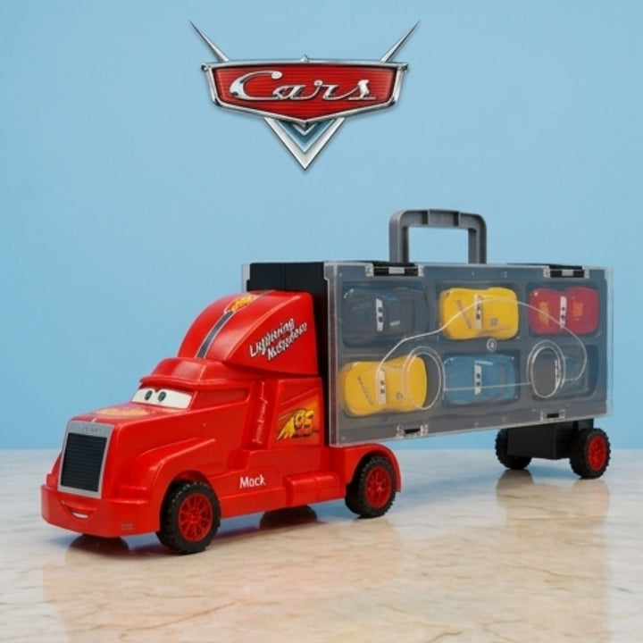 Lightning McQueen Transport Truck Carrier with Mini Racing Cars