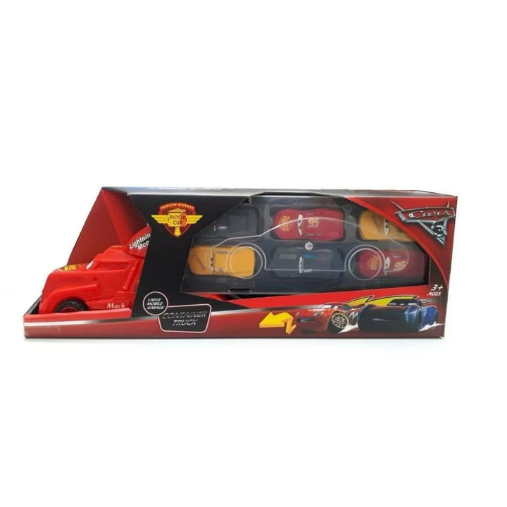 Lightning McQueen Transport Truck Carrier with Mini Racing Cars