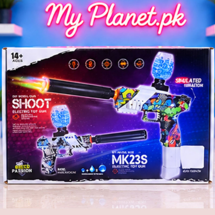 MK23S Electric Toy Gun with Crystal Muzzle, Gel Beads &amp; Safety Goggles