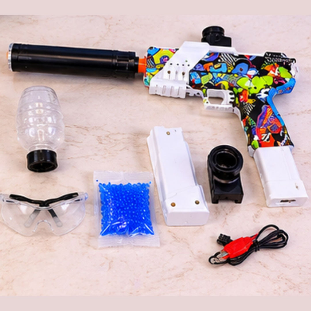 MK23S Electric Toy Gun with Crystal Muzzle, Gel Beads &amp; Safety Goggles