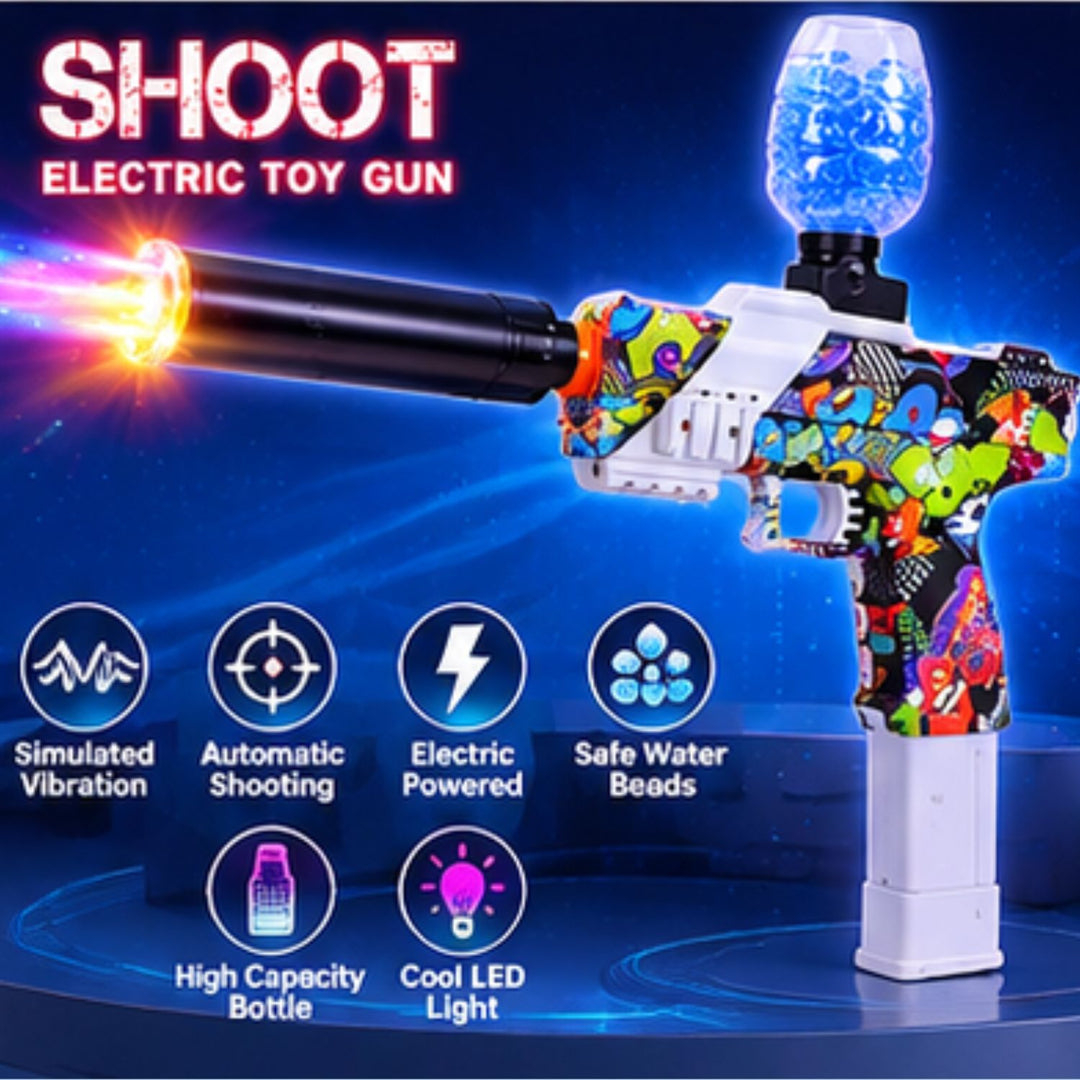 MK23S Electric Toy Gun with Crystal Muzzle, Gel Beads &amp; Safety Goggles