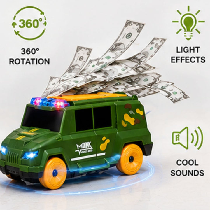 Military Armored Money Spraying Truck with Lights