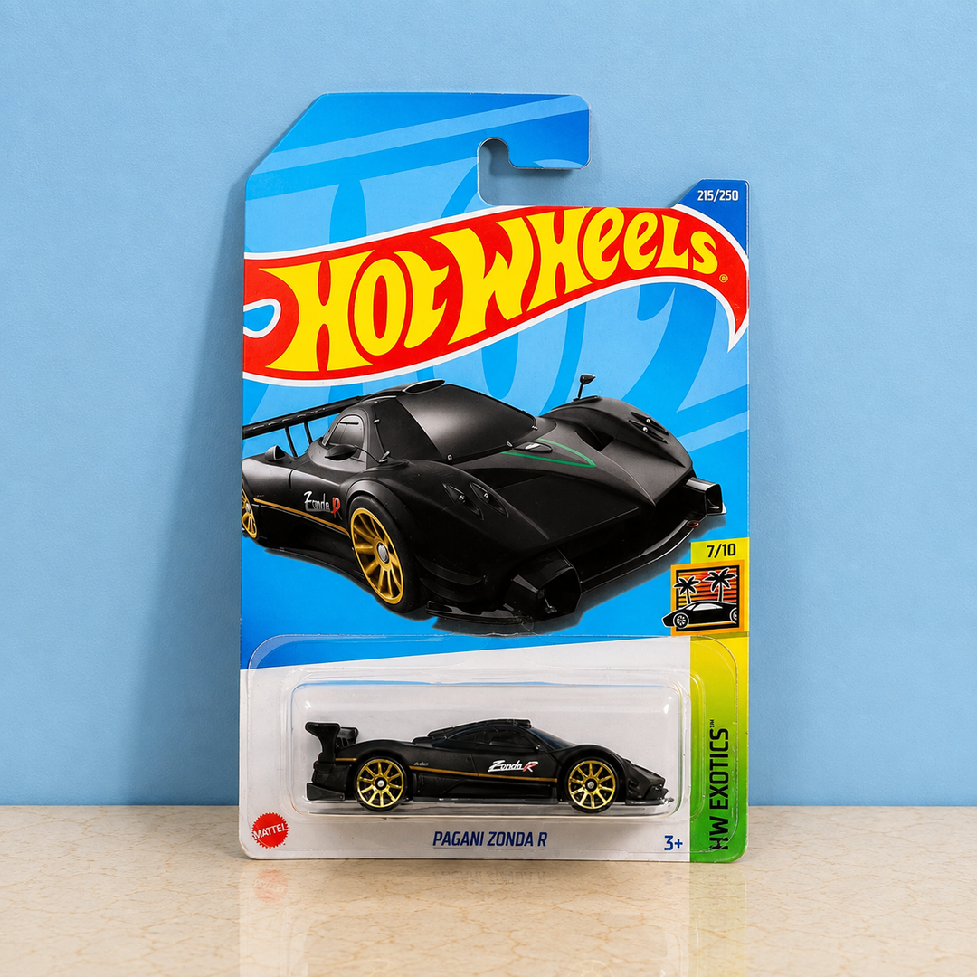 Hot Wheels Pagani Zonda R 1:64 scale die-cast car made in Malaysia on original card packaging