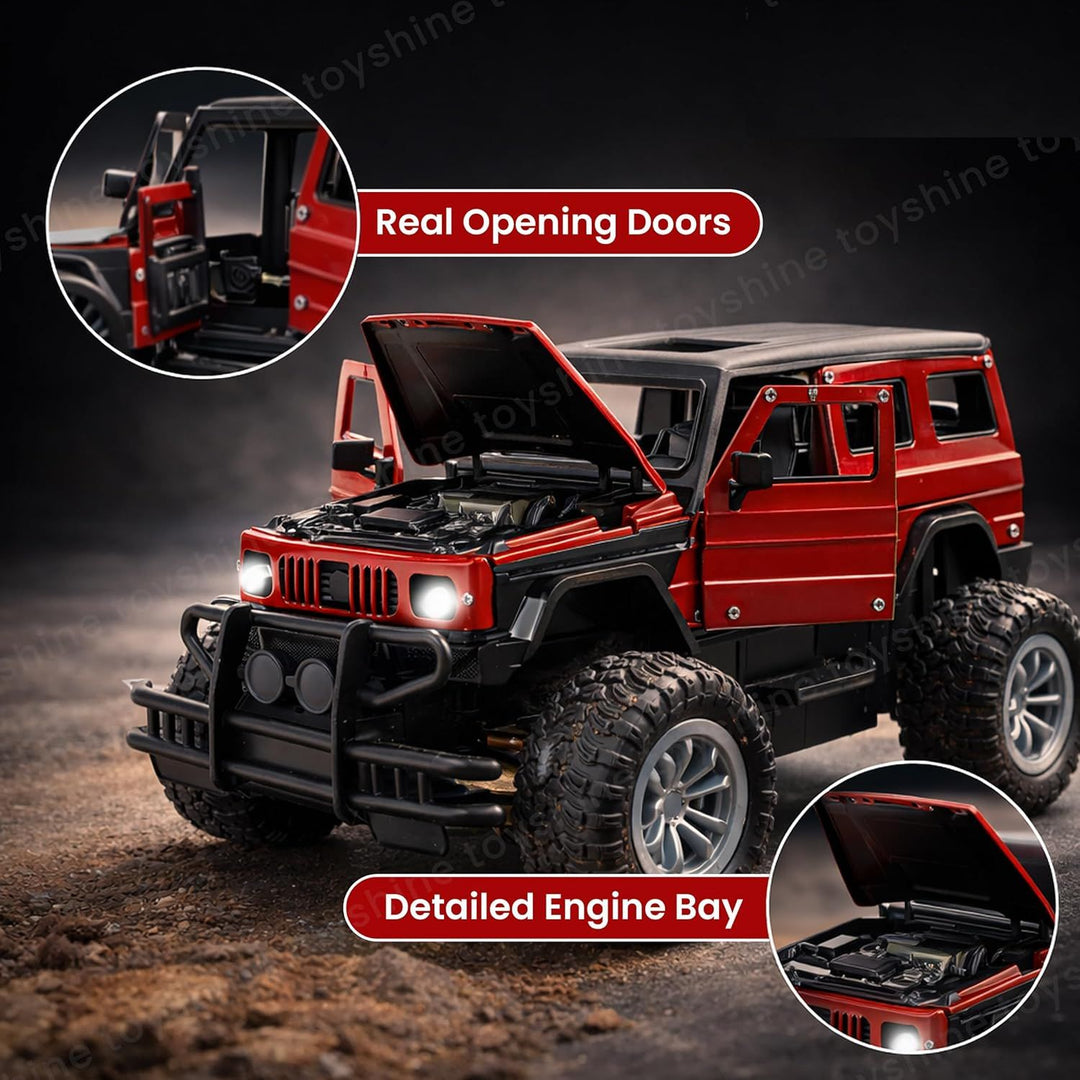 RC 4WD Off-RoadMetal Jeep with Openable Doors &amp; Front Hood