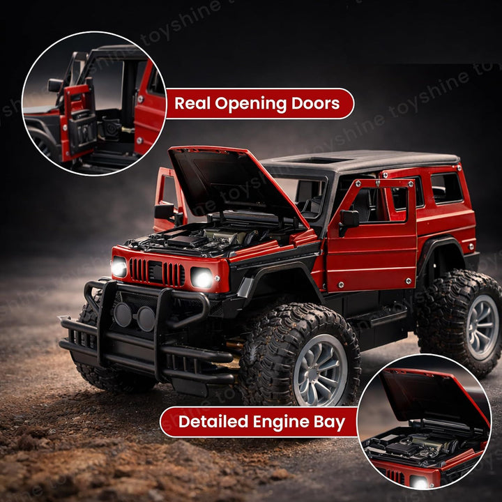 RC 4WD Off-RoadMetal Jeep with Openable Doors &amp; Front Hood