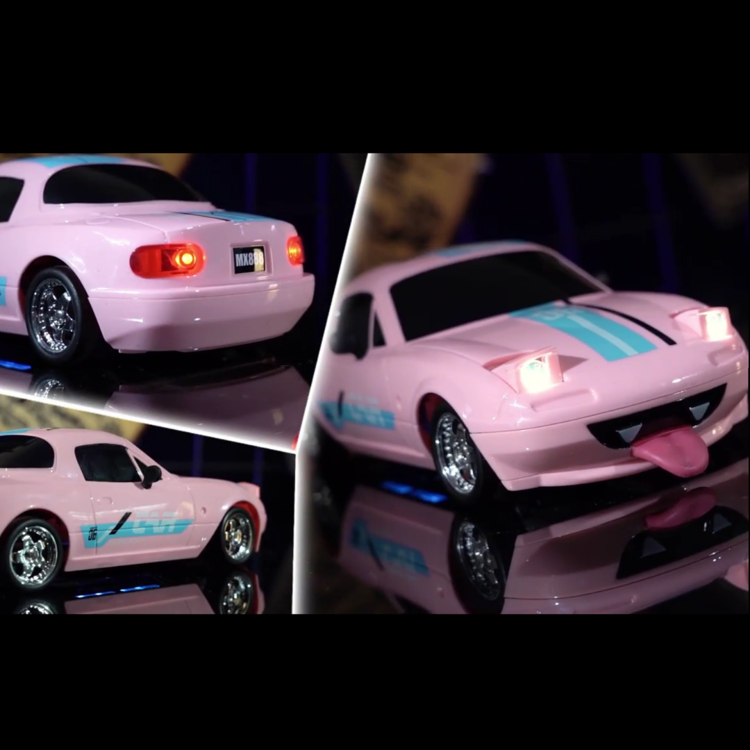 Rechargeable 4WD RC Drift Racing Car with Funny Silicone Tongue &amp; Pop-Up LED Headlights
