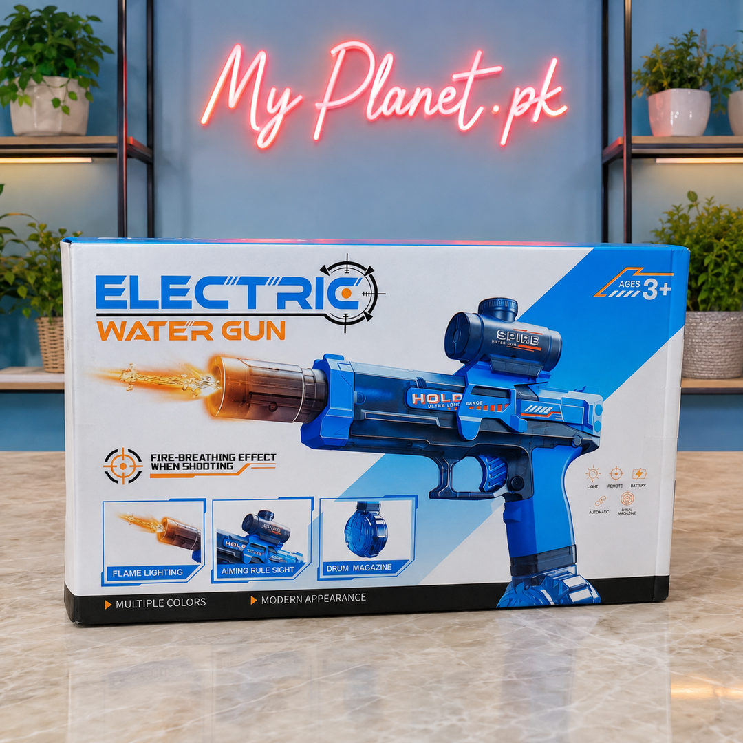 Rechargeable Automatic Water Gun with Drum Magazine &amp; Scope