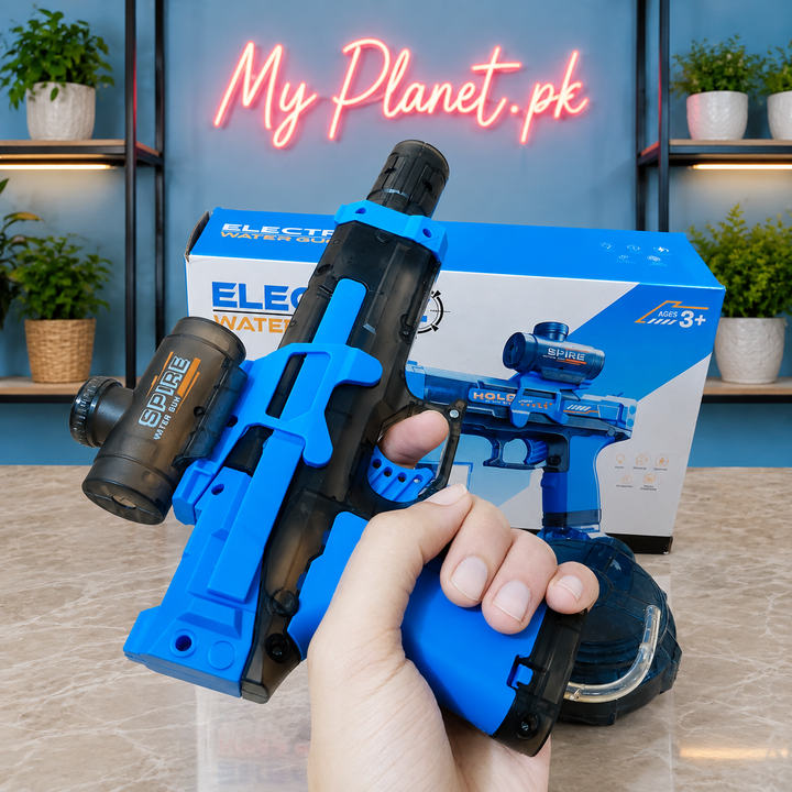 Rechargeable Automatic Water Gun with Drum Magazine &amp; Scope
