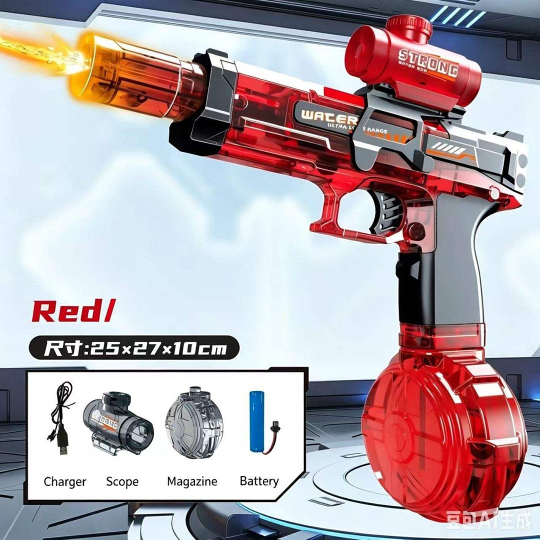 Rechargeable Automatic Water Gun with Drum Magazine &amp; Scope