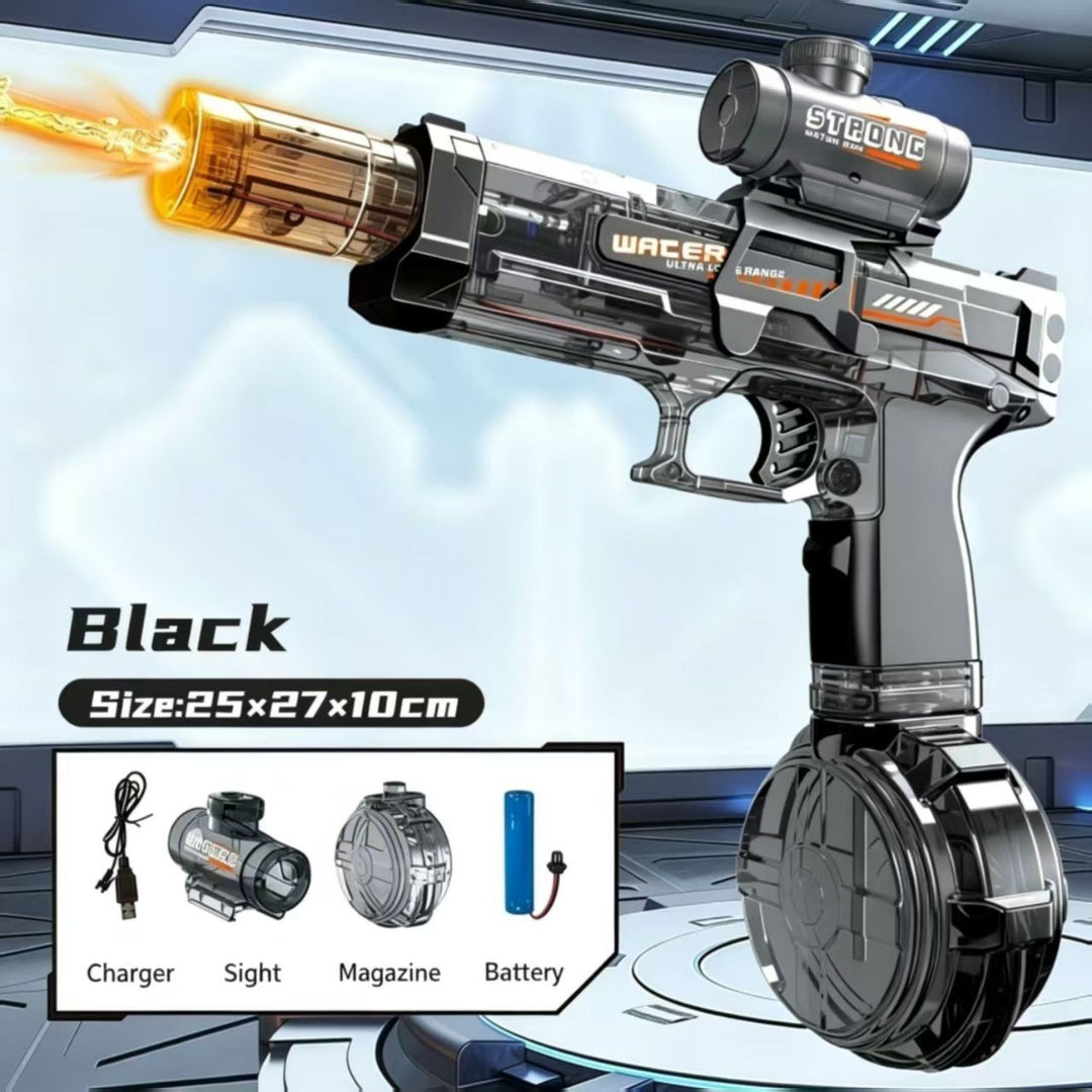Rechargeable Automatic Water Gun with Drum Magazine &amp; Scope