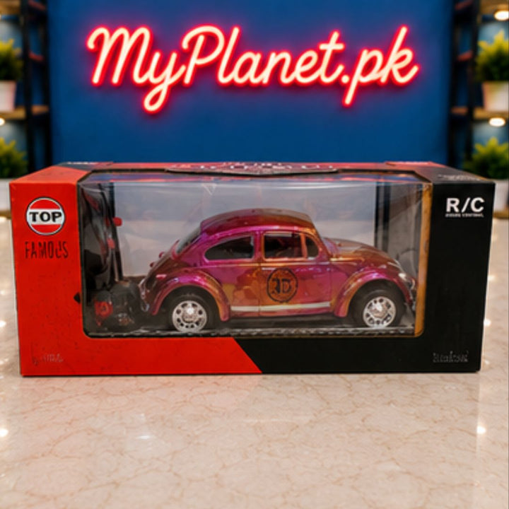 Rechargeable Neon Style Beetle RC Car with LED Lights