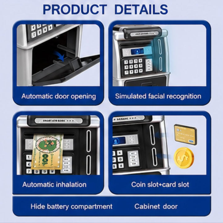 Smart ATM Bank Money Saving Toy with Password &amp; ATM Card