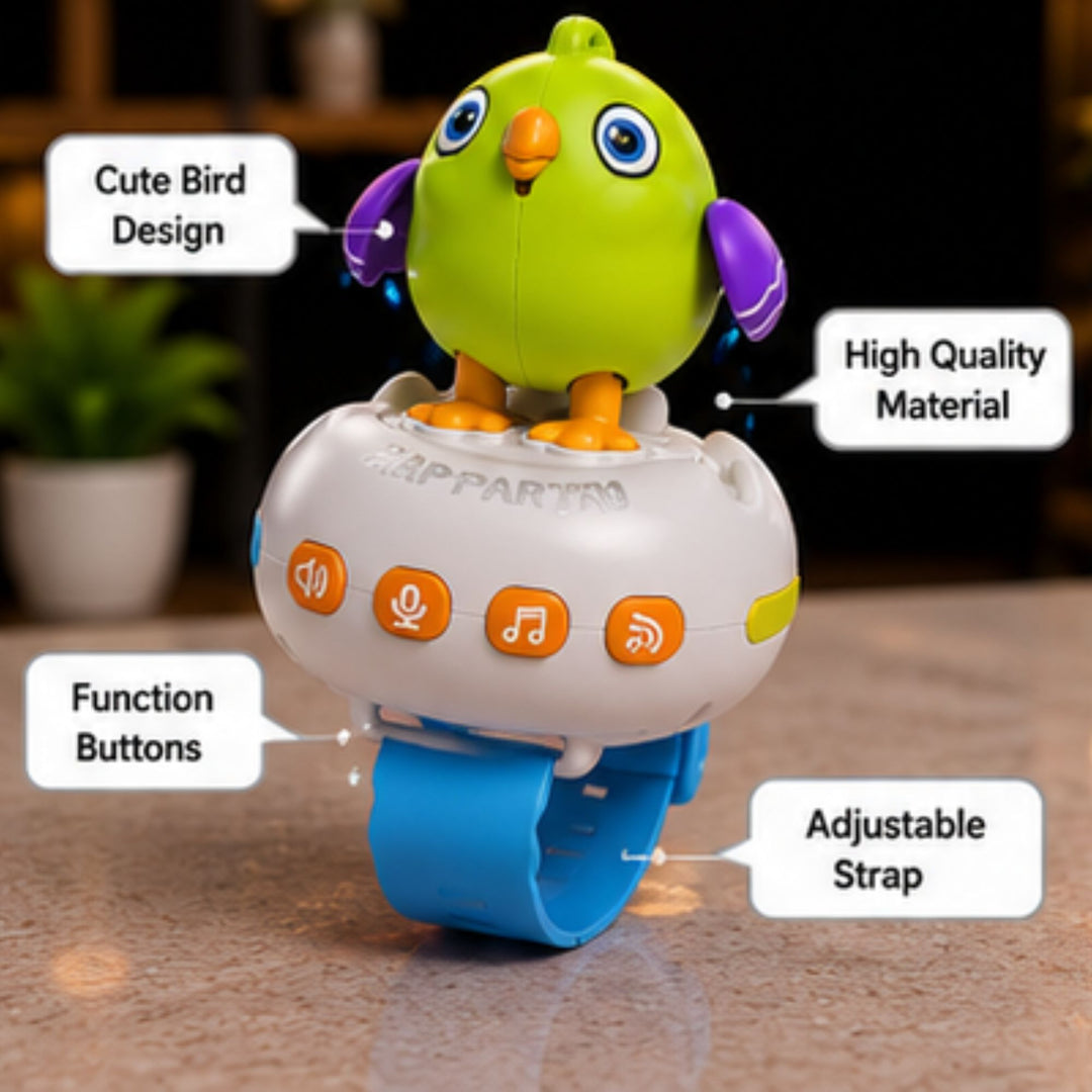 Smart Interactive Happy Bird Talking Watch Learning Toy